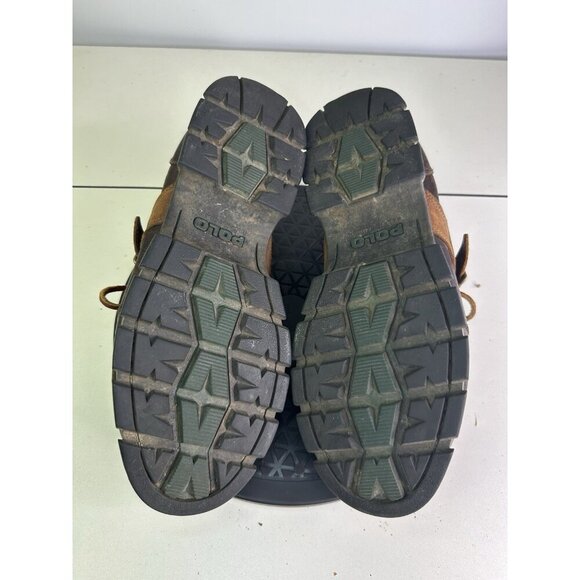 Polo Sport Ralph Lauren Boots 10.5 Dover Duck Leather Brown Buckle Ankle MB2432 - Picture 7 of 9